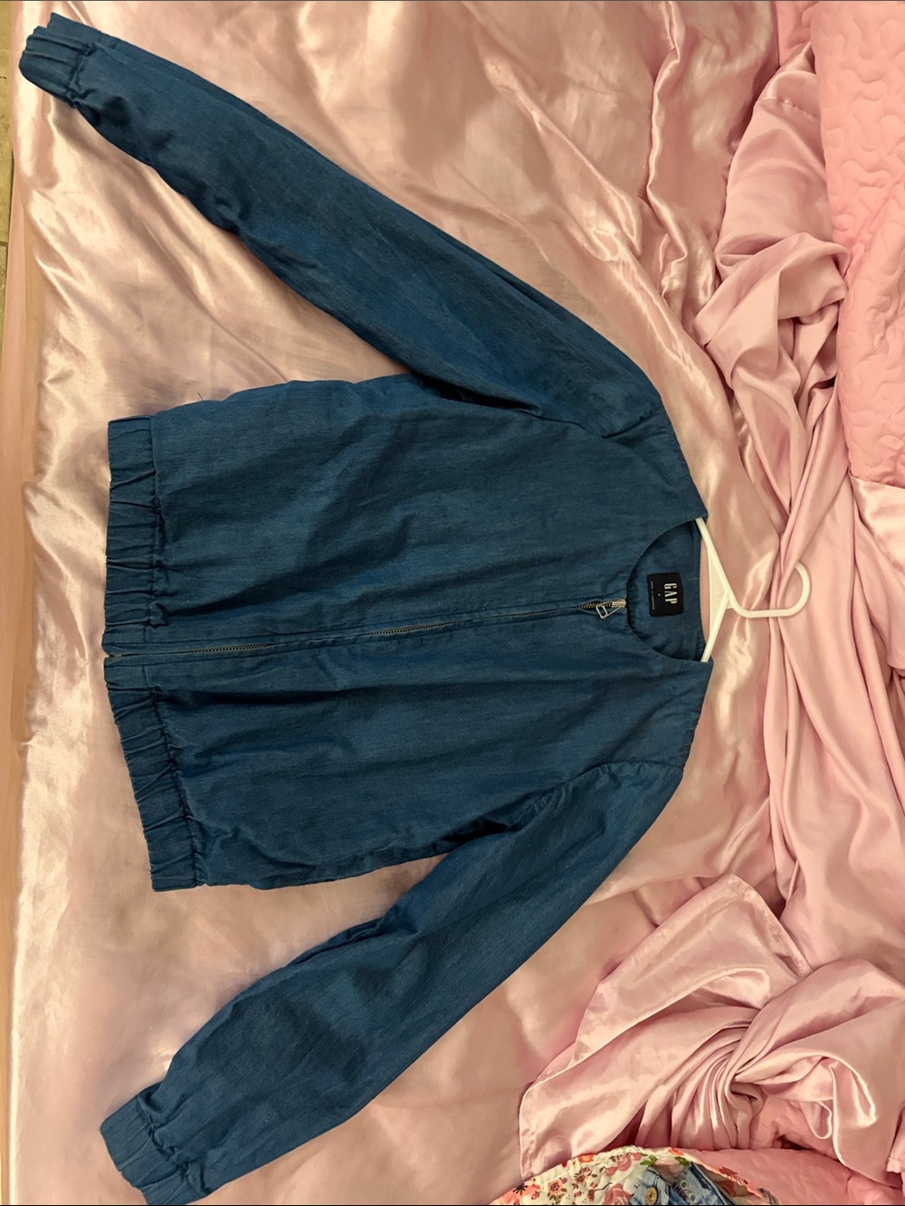 GAP Kids Dark Blue Jean Bomber Jacket